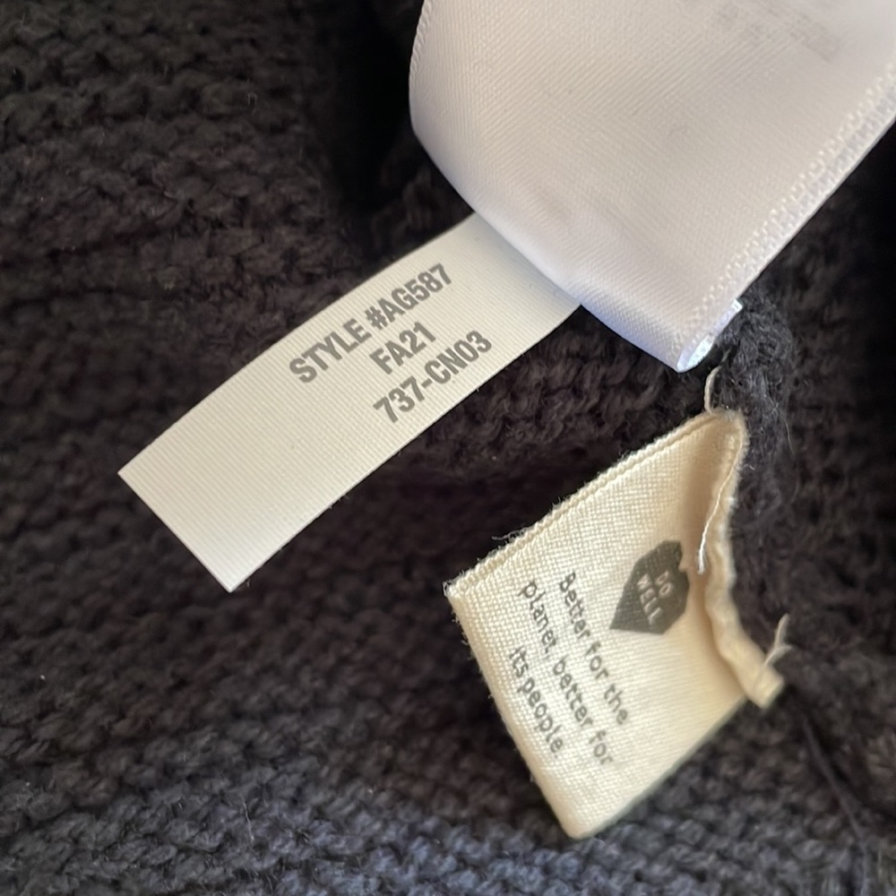 NWT MADEWELL Ruffle-Neck Pullover Sweater in Cotton-Merino Yarn - Picture 15 of 16